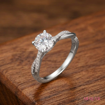 ラウンド型ハーフエタニティリング