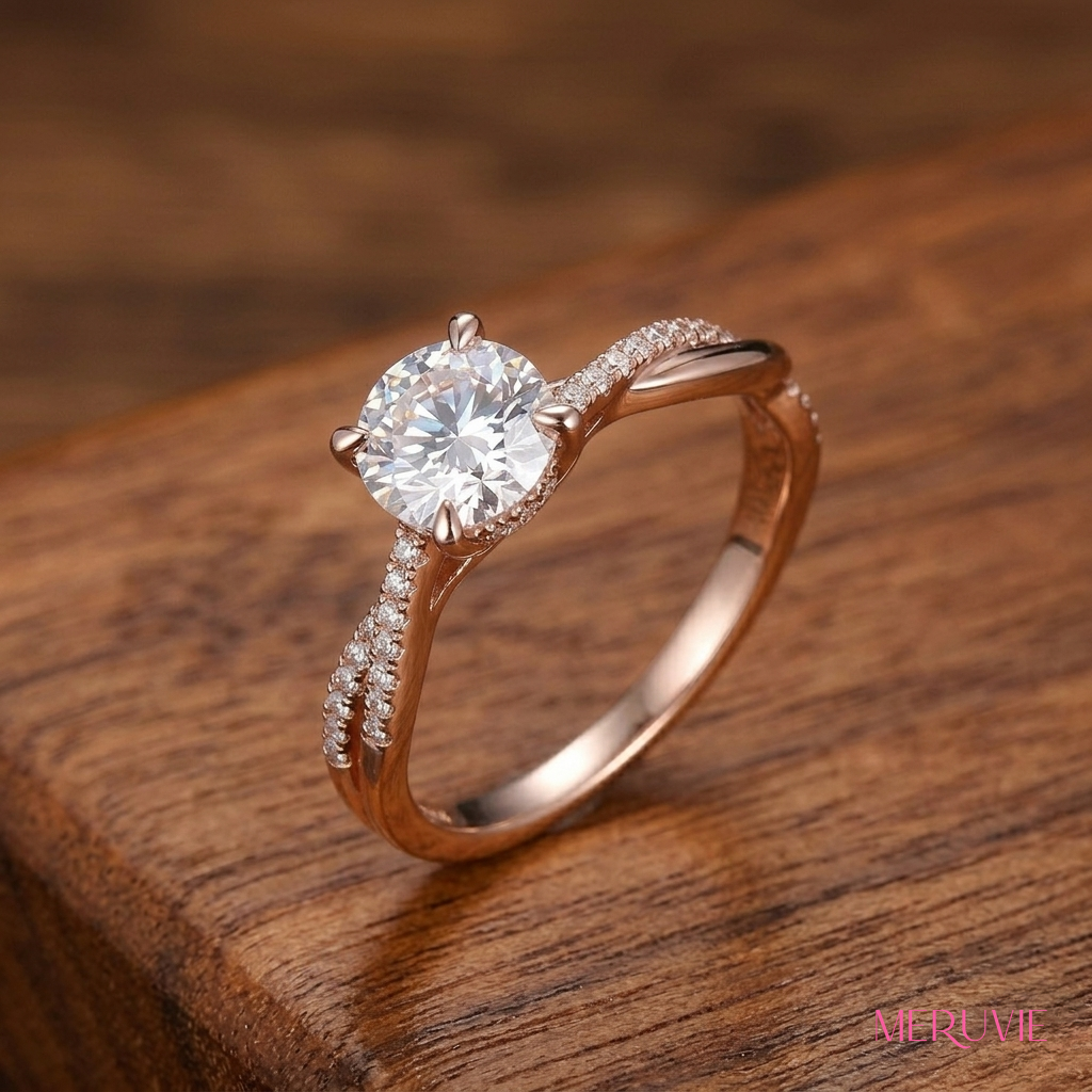 ラウンド型ハーフエタニティリング