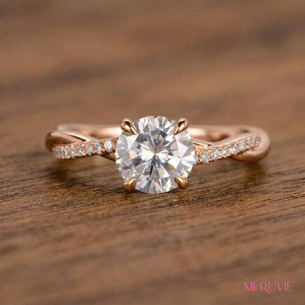 ラウンド型ハーフエタニティリング