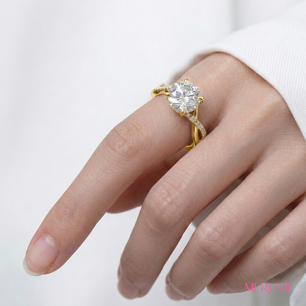 ラウンド型ハーフエタニティリング