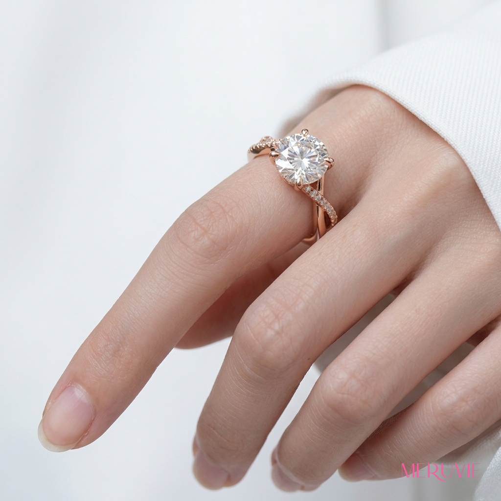 ラウンド型ハーフエタニティリング