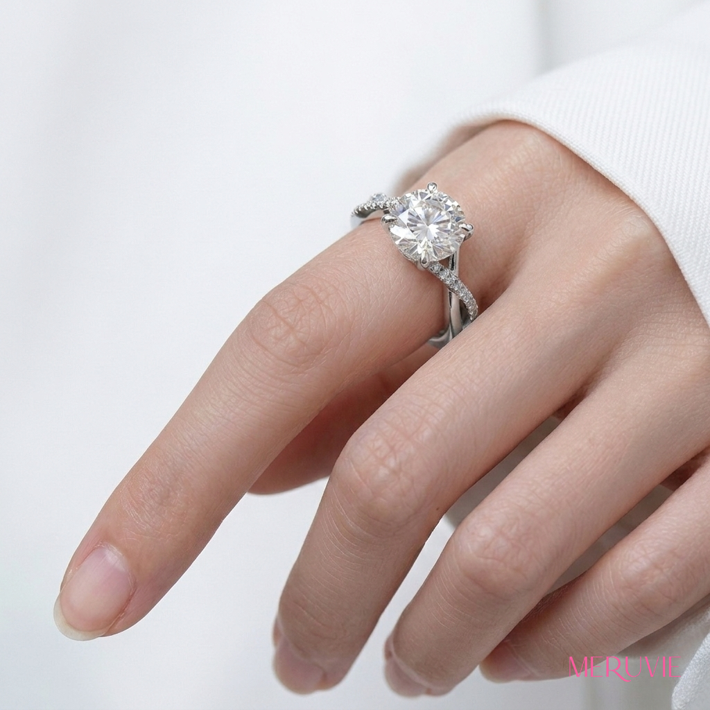 ラウンド型ハーフエタニティリング